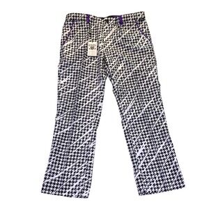 Tattoo Golf Performance Houndstooth Pants Purple Black PT107 Men 36x30 NWT Skull